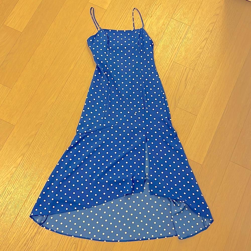 Blue Polka dot dress